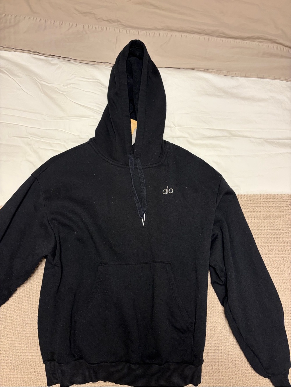 ALO Yoga Black Hoodie with Logo